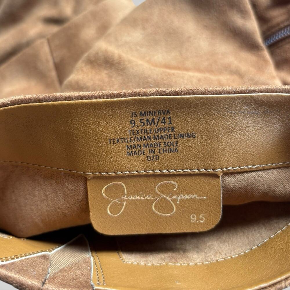 Jessica Simpson Knee Slouch Brown Classic Y2K Statement Heel Boots Women 9.5M - Picture 6 of 10